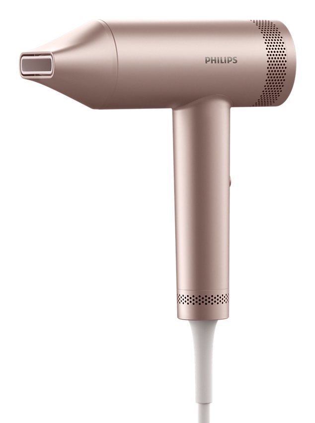 Philips 8000 Series BHD837/10 Asciugacapelli Ionico 1400 W Champagne Rosa con ThermoShield Advanced e Bocchetta per Styling
