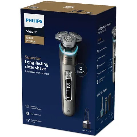 Philips i9000 Prestige XP9203/30 - Rasoio elettrico Wet & Dry con SkinIQ, Sistema Lift&Cut a tripla azione e Testina flessibile