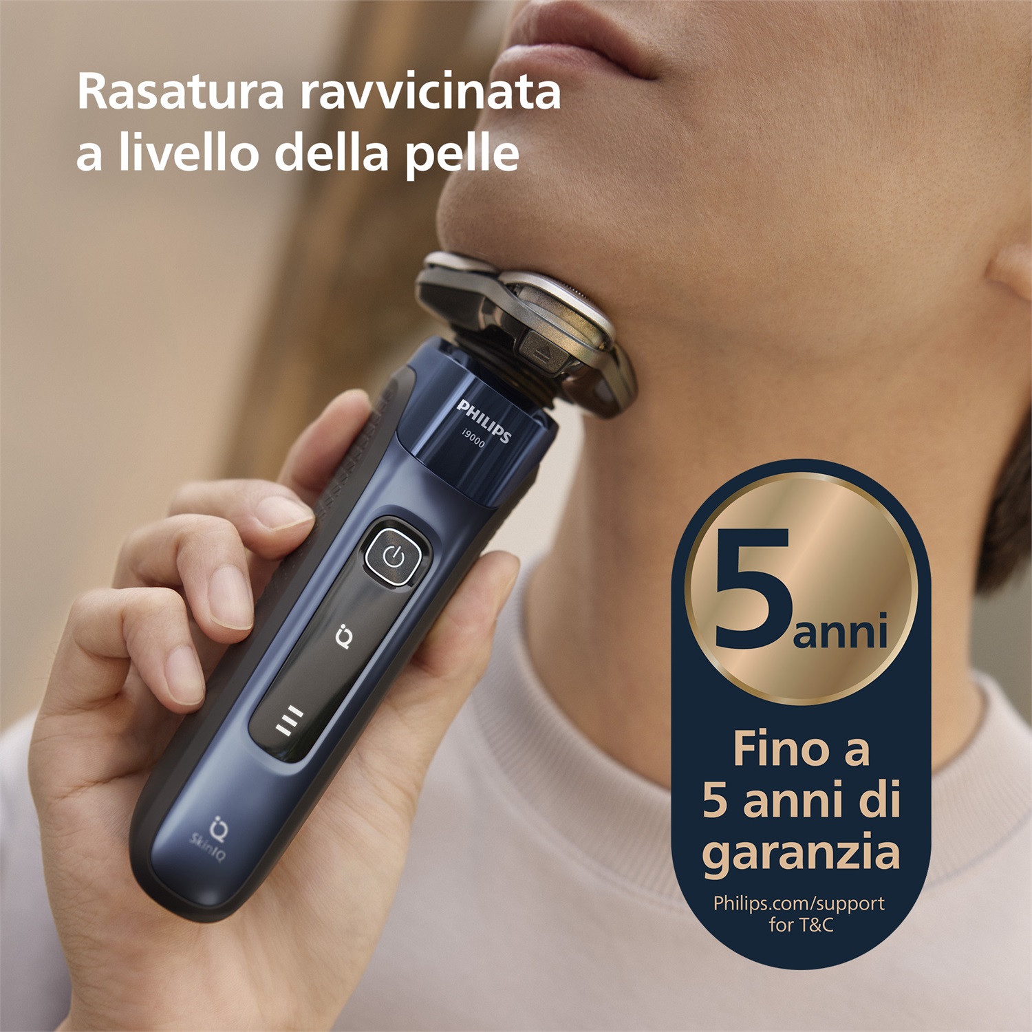 Philips i9000 X9003/30 Rasoio Elettrico Wet & Dry con SkinIQ e Sistema Lift&Cut a Tripla Azione