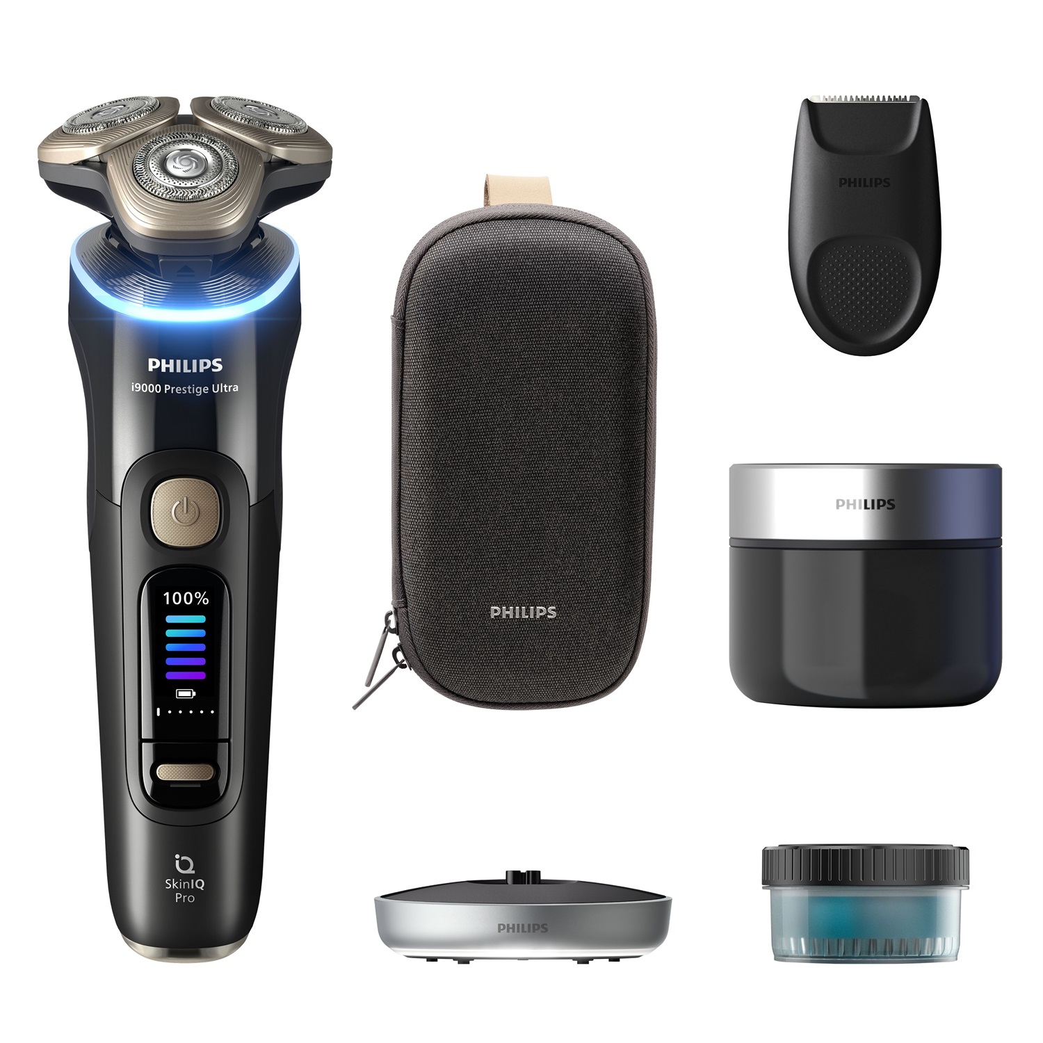 Philips i9000 Prestige Ultra XP9400/31 - Rasoio elettrico Wet & Dry con SkinIQ Pro e sistema Lift & Cut