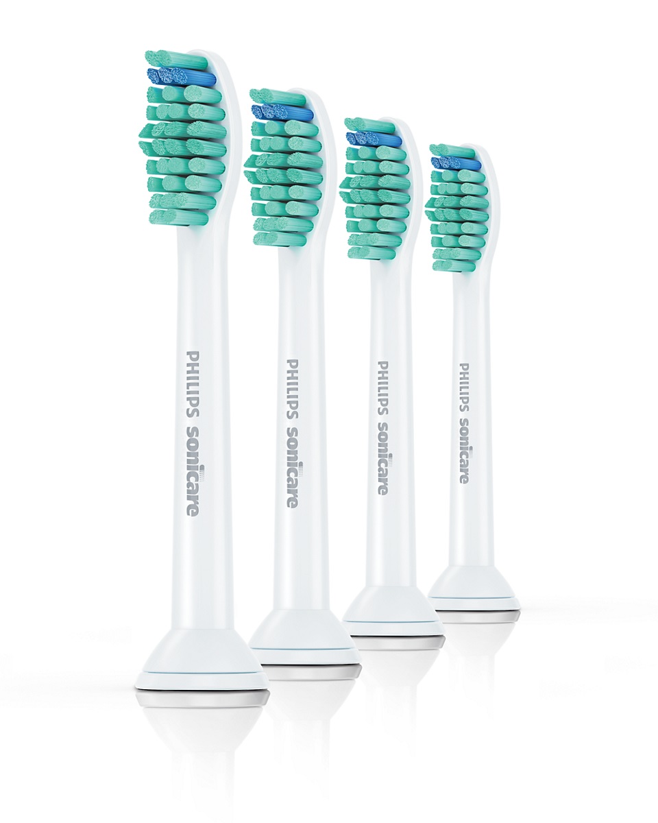 Philips Sonicare C1 ProResults HX6014/87 - Testine di ricambio originali, confezione da 4, rimuove fino a 2 volte più placca