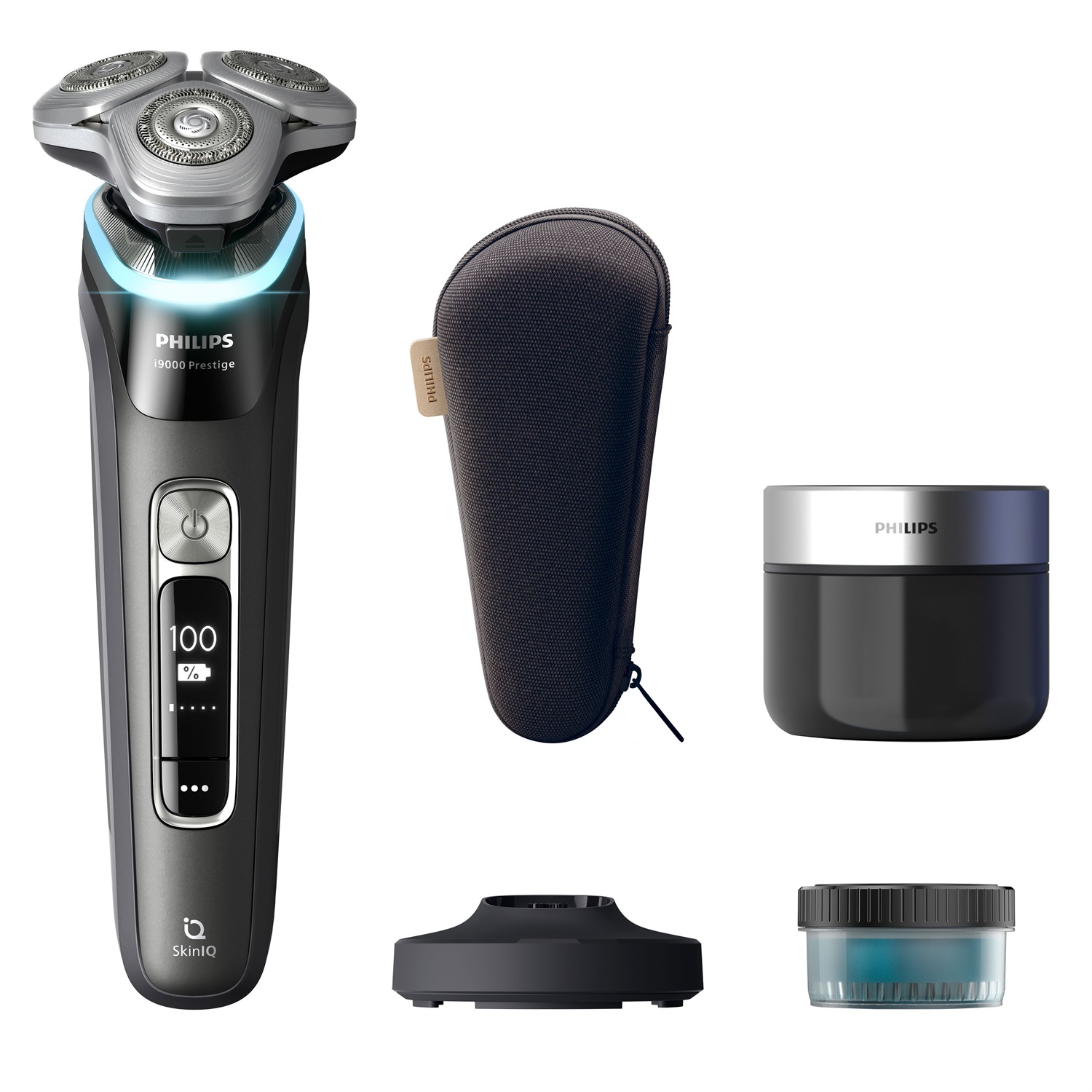 Philips i9000 Prestige XP9207/30 - Rasoio elettrico Wet & Dry con tecnologia SkinIQ, sistema Lift & Cut a tripla azione e doppie lame in acciaio di precisione