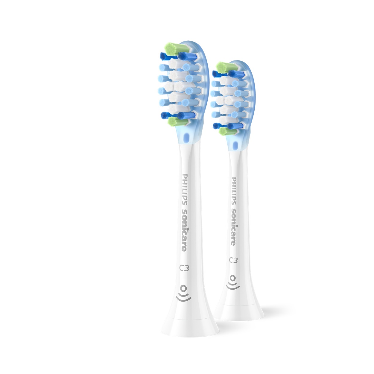 Philips Sonicare C3 Premium Plaque Defence HX9042/87 - Testine di ricambio originali, confezione da 2, bianco