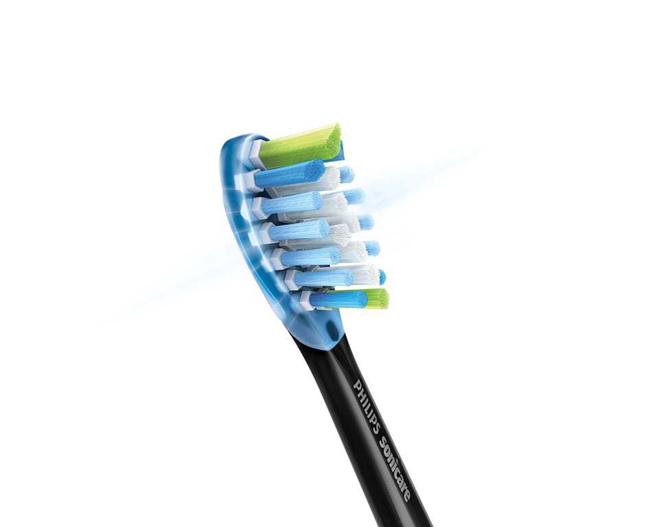 Philips Sonicare C3 Premium Plaque Defence HX9046/88 - Confezione da 6 testine di ricambio nere per una pulizia profonda e rimozione della placca