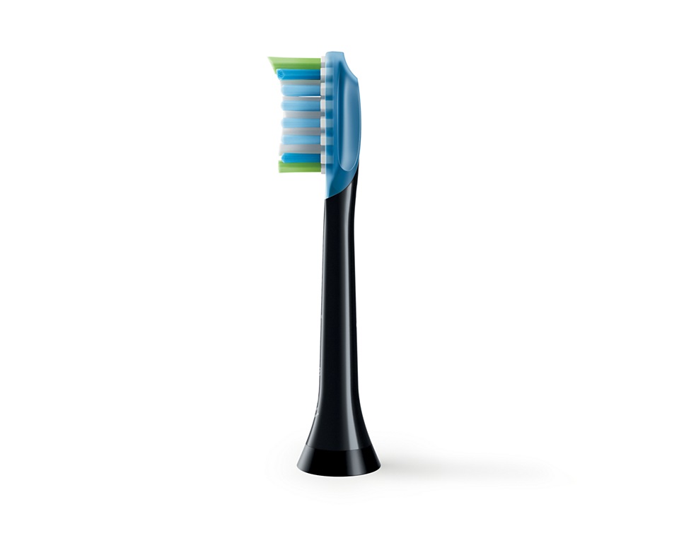 Philips Sonicare C3 Premium Plaque Defence HX9046/88 - Confezione da 6 testine di ricambio nere per una pulizia profonda e rimozione della placca