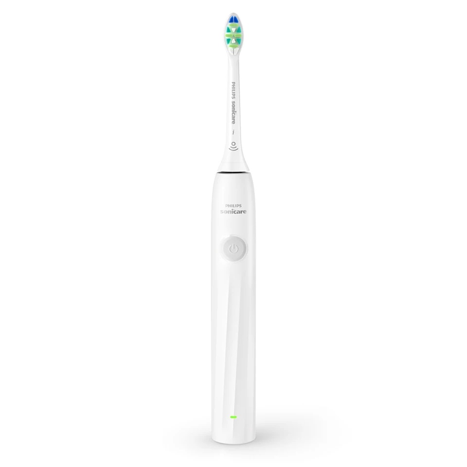 Philips HX4022/01 Spazzolino Elettrico Serie 2100 - Rimuove Fino a 3 Volte Più Placca, Bianco
