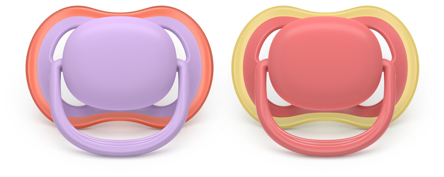 Philips Avent Succhietti Ultra Air - Design ortodontico, per neonati dai 18 mesi, tettarella in morbido silicone, senza BPA, set da 2