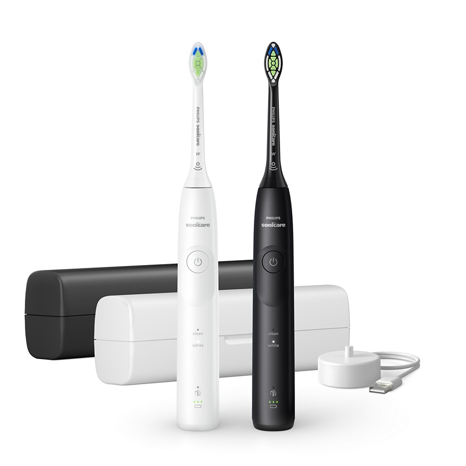 Philips Spazzolino Elettrico Ricaricabile Sonico Series 5500 HX7119/02 con Custodia e Caricatore - Denti più bianchi e rimozione della placca efficace