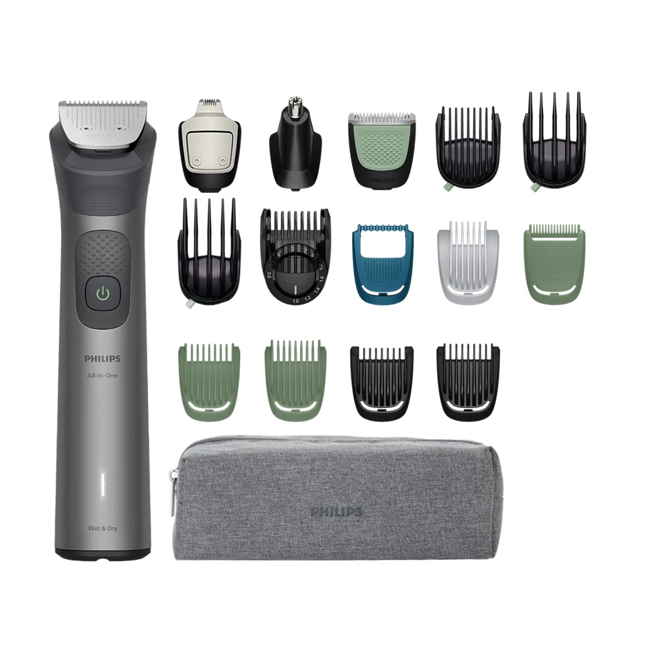 Philips Rifinitore All-in-One Multigroom 7000 Series MG7961/15 - 17 in 1, Rifinitore per Barba, Capelli e Corpo, Lame Autoaffilanti in Metallo, 26 Impostazioni di Lunghezza (0,5-20 mm)
