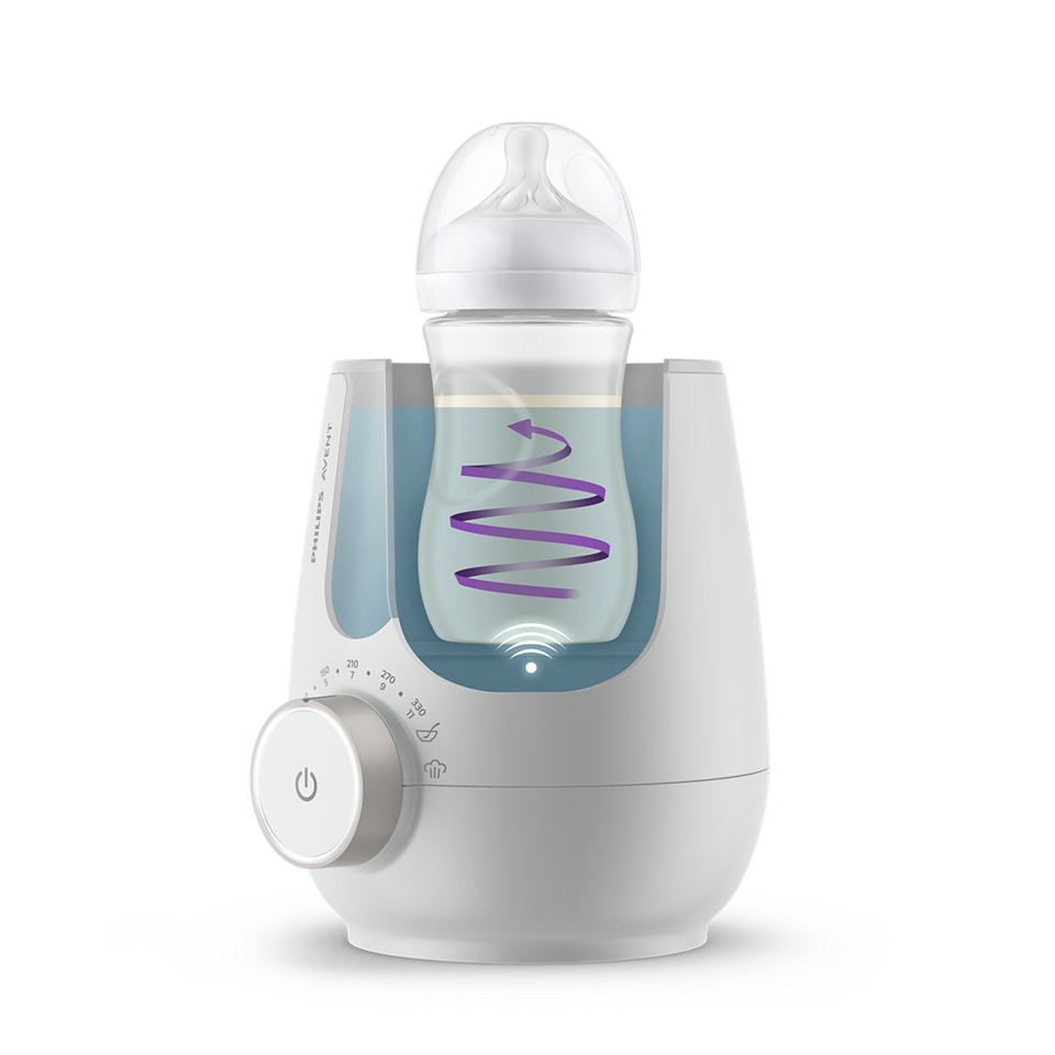 Philips Avent Scaldabiberon e Sterilizzatore 2-in-1 Premium - Riscaldamento a Bagnomaria e Sensore Intelligente