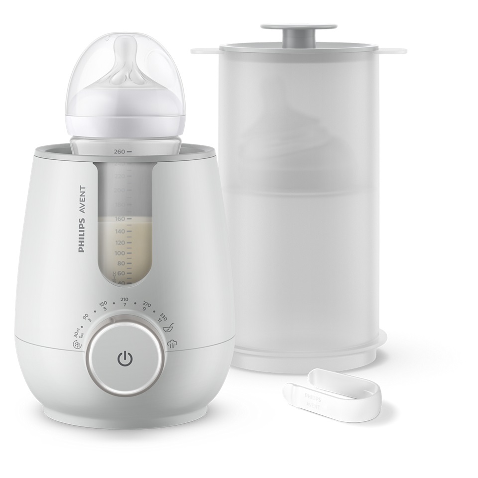 Philips Avent Scaldabiberon e Sterilizzatore 2-in-1 Premium - Riscaldamento a Bagnomaria e Sensore Intelligente
