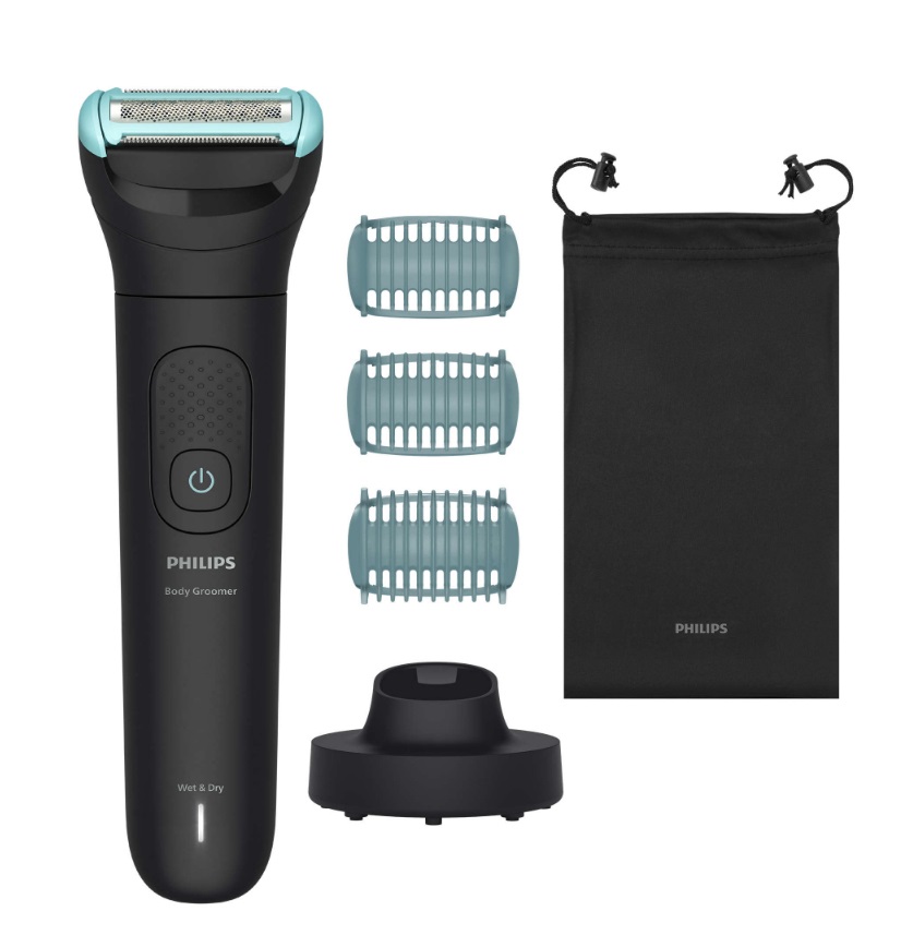 Philips Bodygroom Serie 5000 - Rifinitore Uomo con Sistema a Tripla Protezione, Impermeabile, 100 Minuti di Autonomia, Modello BG5485/30