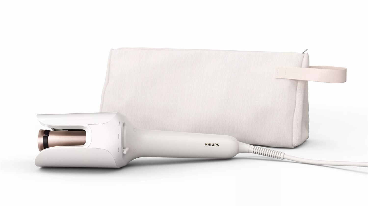 Philips WavePro Styler 9000 - Styler per capelli con tecnologia SenseIQ e 360° Shaping per ricci e onde durature, bianco seta, modello BHB968/10