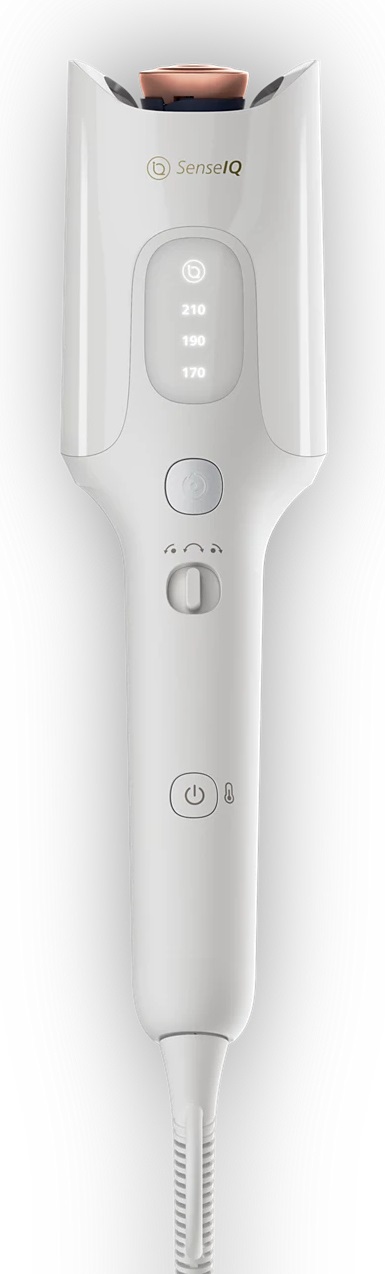 Philips WavePro Styler 9000 - Styler per capelli con tecnologia SenseIQ e 360° Shaping per ricci e onde durature, bianco seta, modello BHB968/10