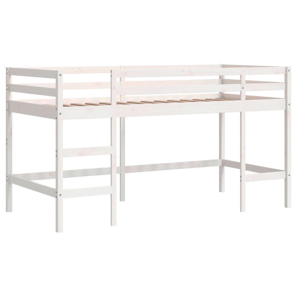 vidaXL Letto a Soppalco per Bambini in Legno Massello di Pino 90x190 cm con Scala