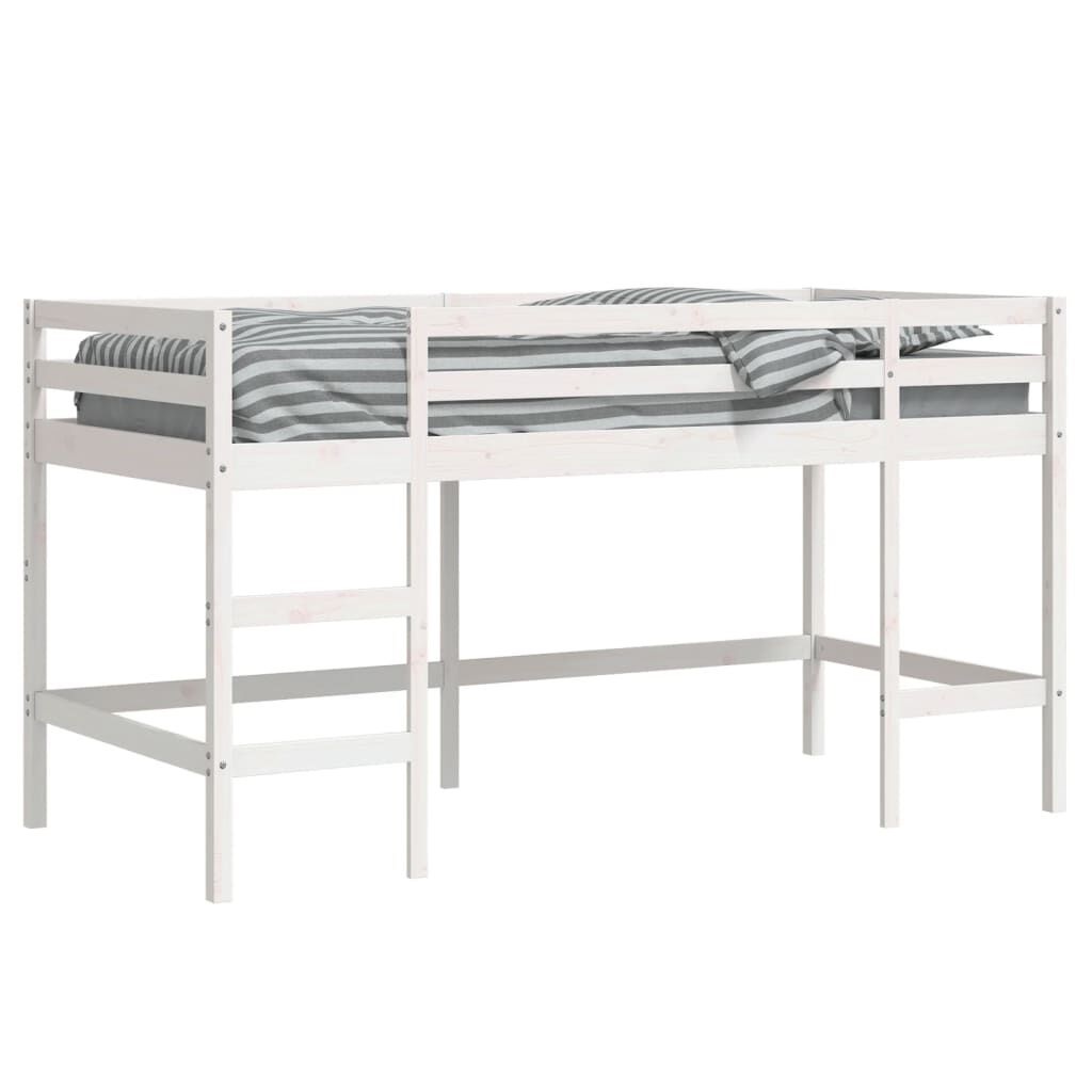 vidaXL Letto a Soppalco per Bambini in Legno Massello di Pino 90x190 cm con Scala