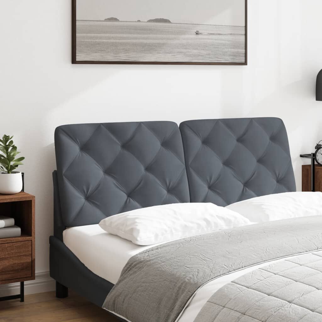 VidaXL 374728 testiera e pedana Grigio scuro