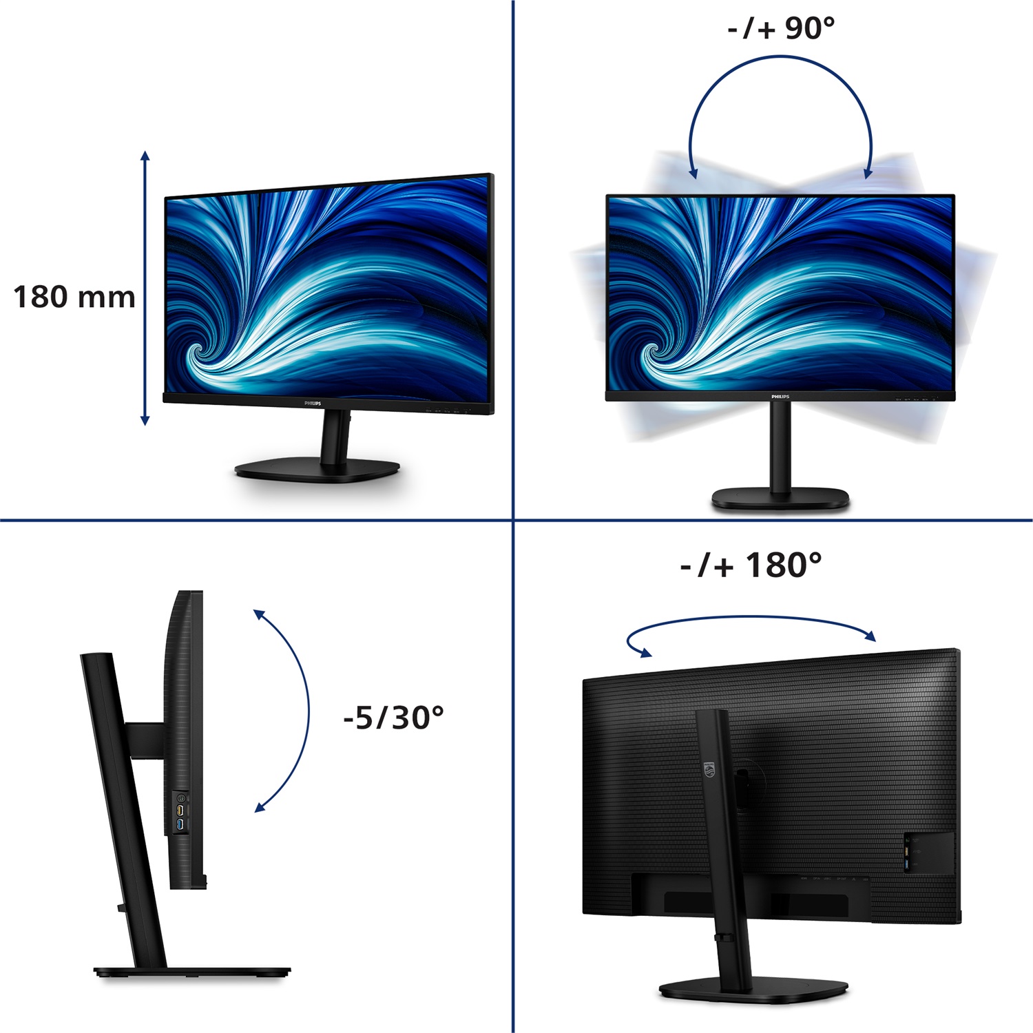 Philips 32B2U3601/00 Monitor PC 31.5