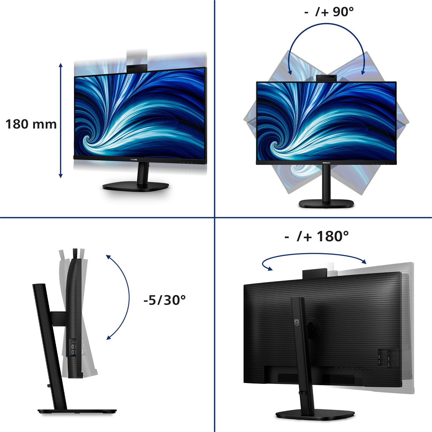 Philips 3000 series 32B2U3601H/00 Monitor PC 31.5