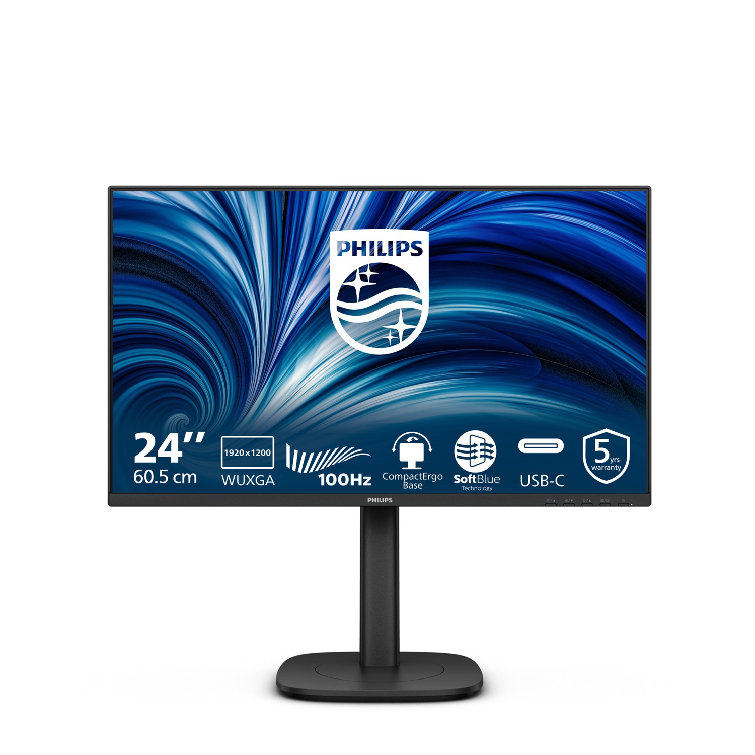 Philips 24B2N3200D/00 Monitor PC 24.1'' IPS 1920x1200 100Hz Ergonomico Nero