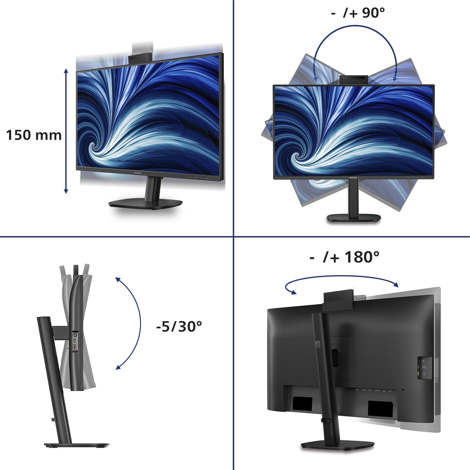 Philips 27B2U3601H/00 Monitor PC 27