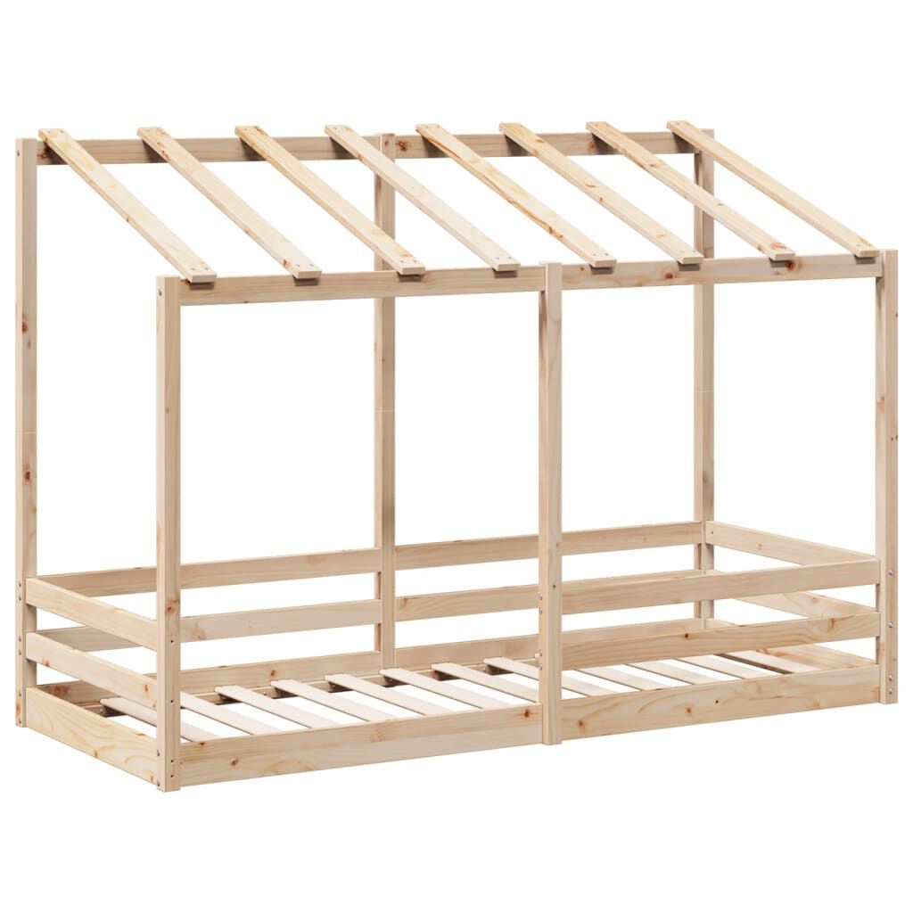 vidaXL Letto per Bambini con Tetto in Legno Massello di Pino 90x190 cm - Design Divertente e Spazioso