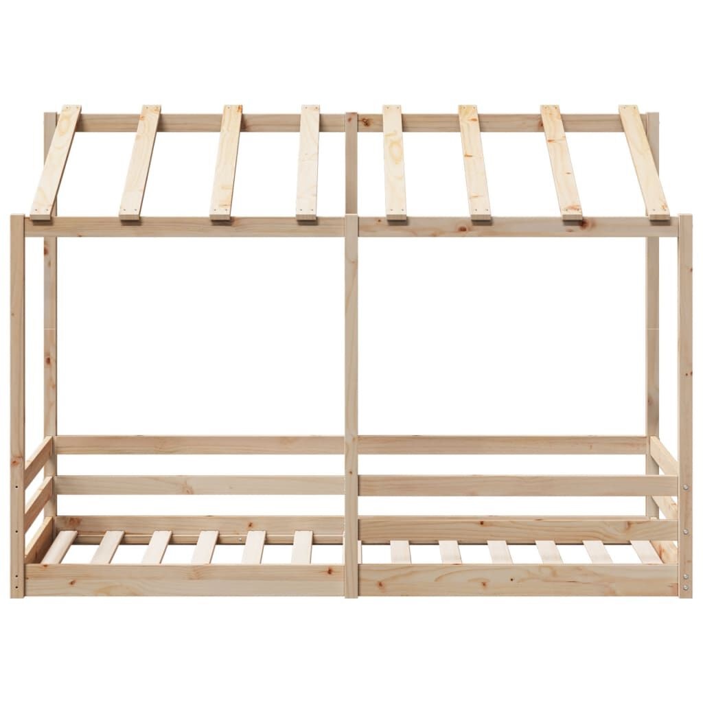 vidaXL Letto per Bambini con Tetto in Legno Massello di Pino 90x190 cm - Design Divertente e Spazioso