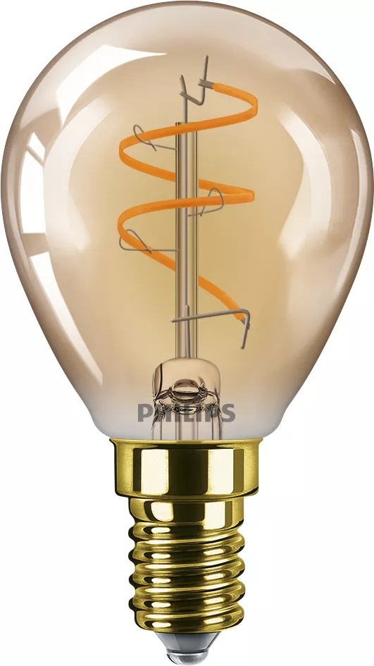 Philips Lampadina LED Vintage Amber P45 E14 2,7W Dimmerabile 180 Lumen 1800K
