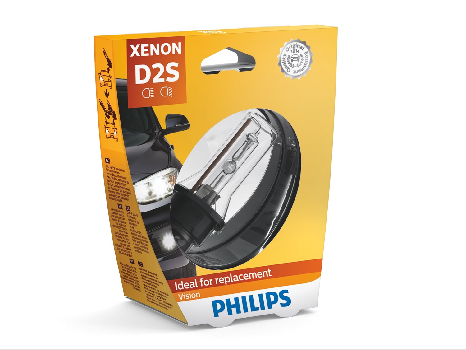 Philips 85122VIS1 Lampadina per Fari allo Xenon Vision D2S - 35W, 2500 ore, 12V