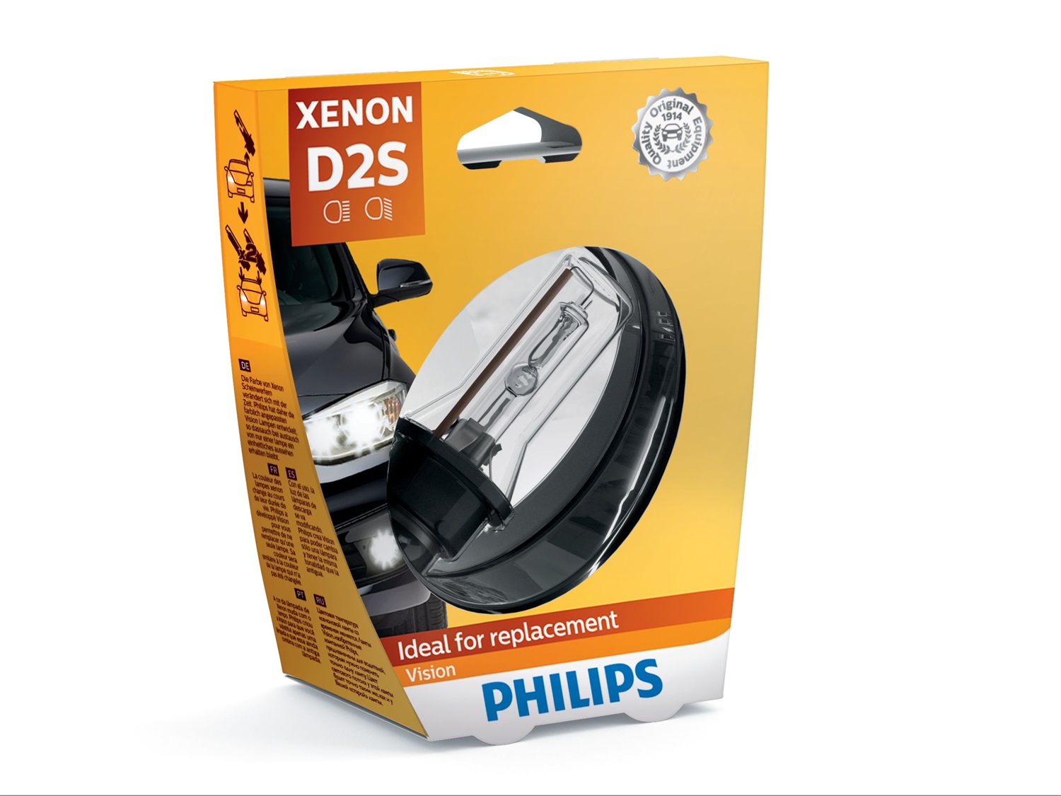 Philips 85122VIS1 Lampadina per Fari allo Xenon Vision D2S - 35W, 2500 ore, 12V