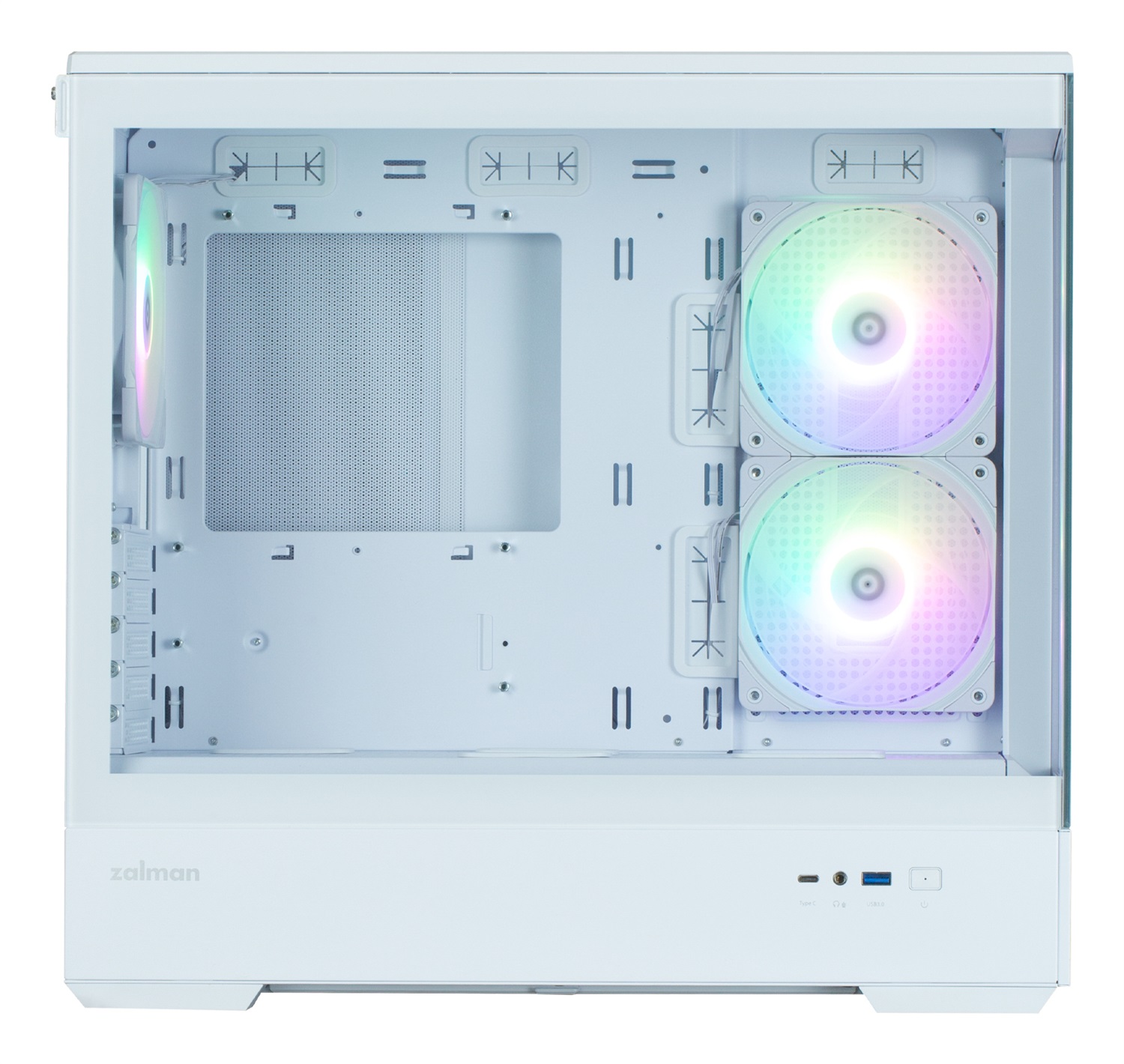 Zalman P30 V2 Mini-Tower Bianco con Ventole RGB e Vetro Temperato