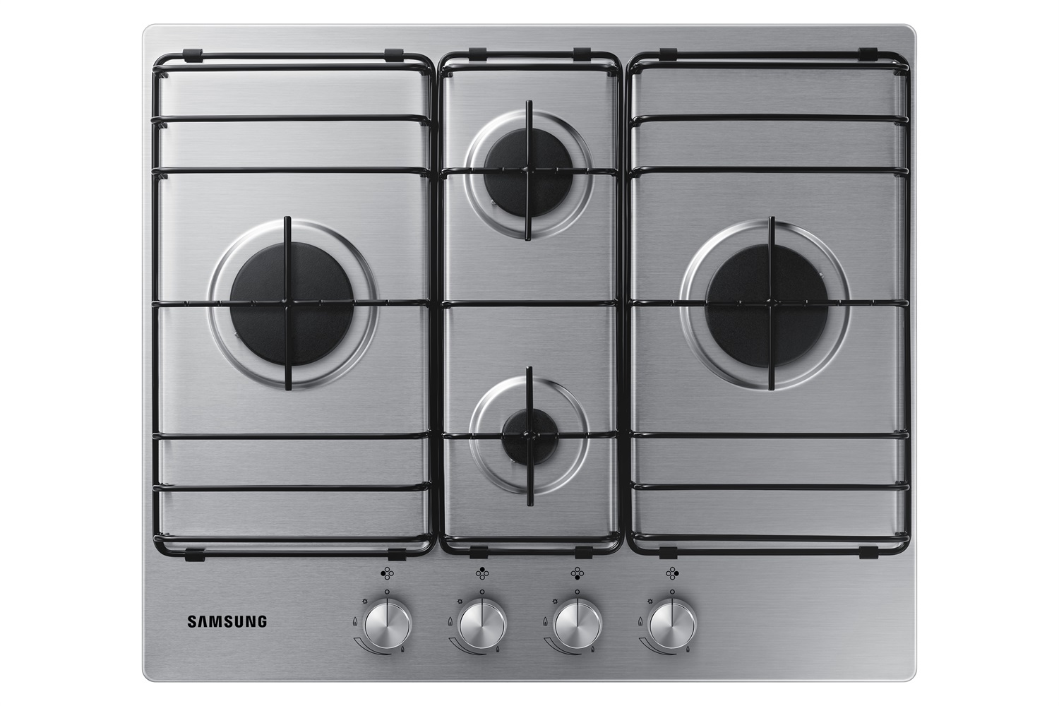 Samsung Piano Cottura a Gas NA64H3110BS 60 cm 4 Fuochi Acciaio Inossidabile 9.6 kW