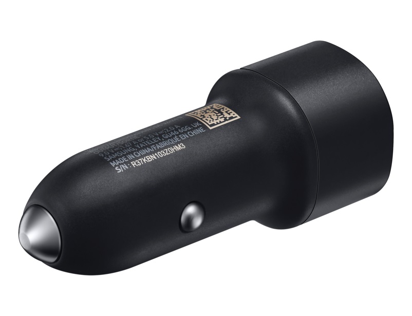 Samsung EP-L1100 Caricatore Universale Auto Nero con 2 Porte USB e Ricarica Rapida