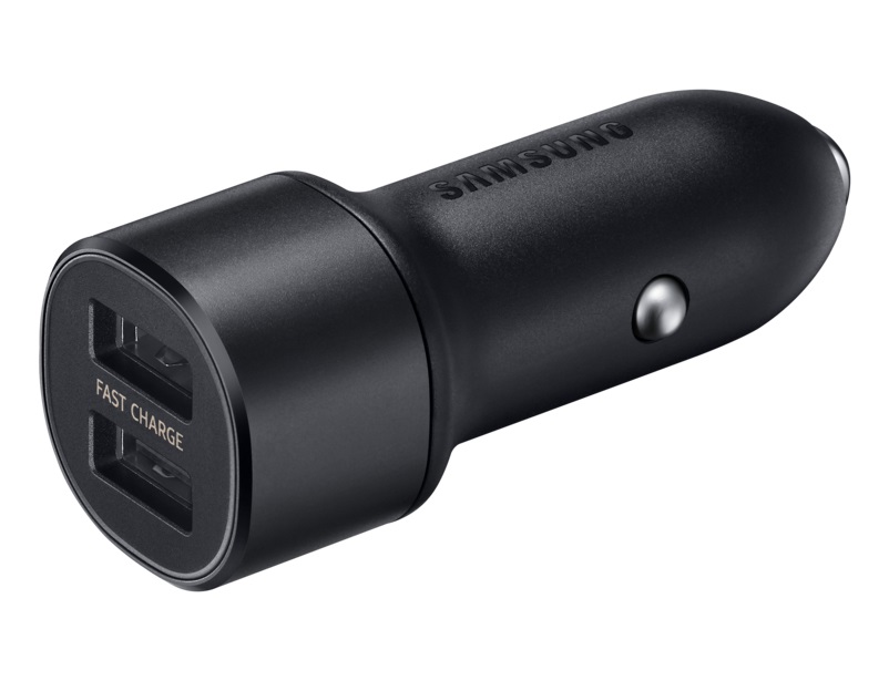 Samsung EP-L1100 Caricatore Universale Auto Nero con 2 Porte USB e Ricarica Rapida