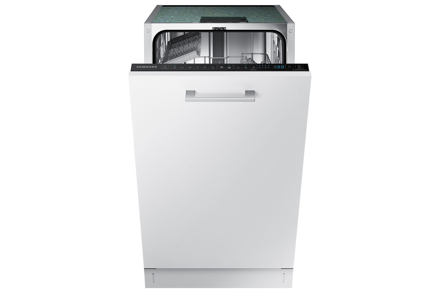 Samsung Lavastoviglie da Incasso Slim DW50R4060BB, A scomparsa totale, 45 cm, 9 Coperti, Classe E, Touch, Acciaio inox