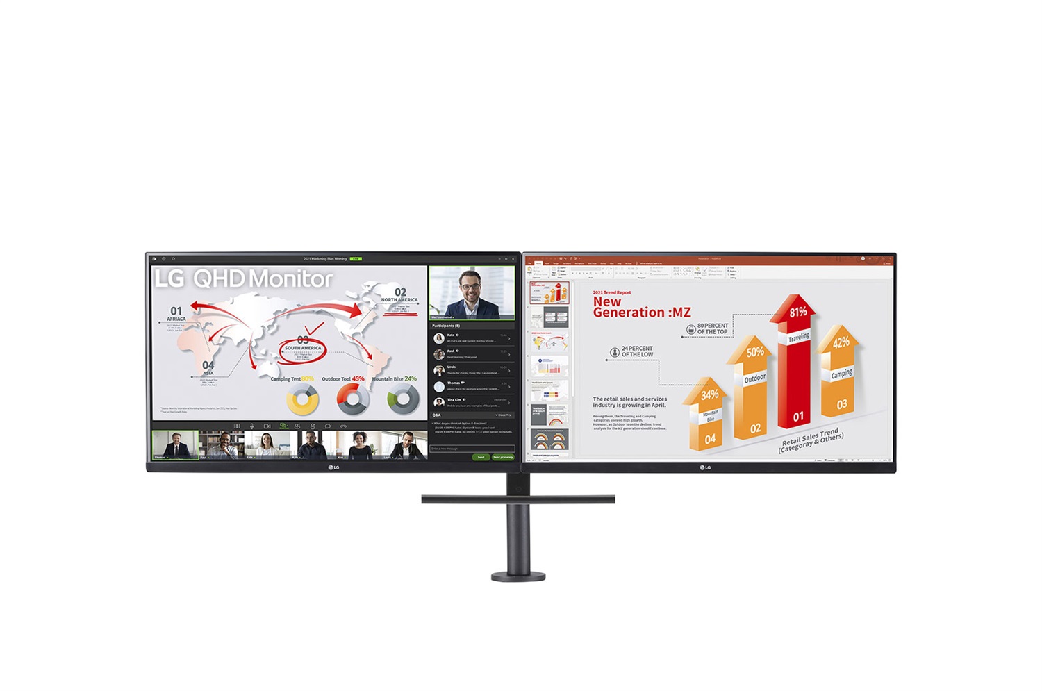 LG 27QP88DP-BS Monitor Ergo 27
