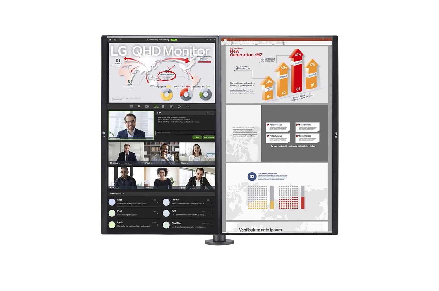 LG 27QP88DP-BS Monitor Ergo 27