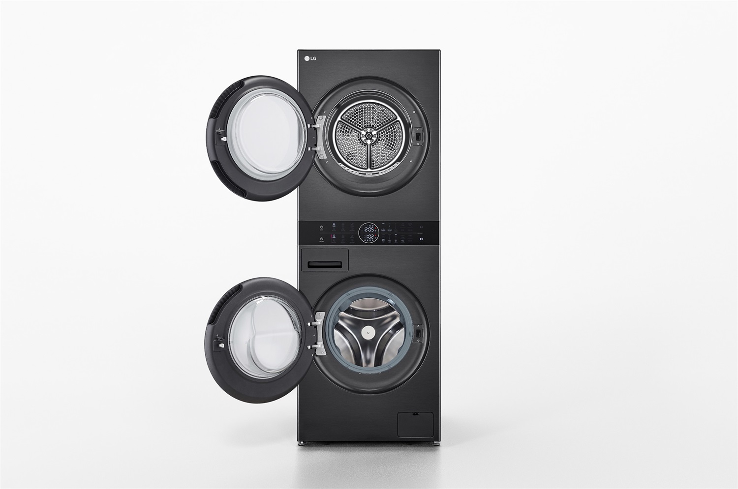 LG WashTower WT1210BBF Colonna Bucato 12/10kg AI DD, Classe A-10%/A , Pannello Unificato, Caricamento Frontale, Libera Installazione, Nero, 1400 Giri/min
