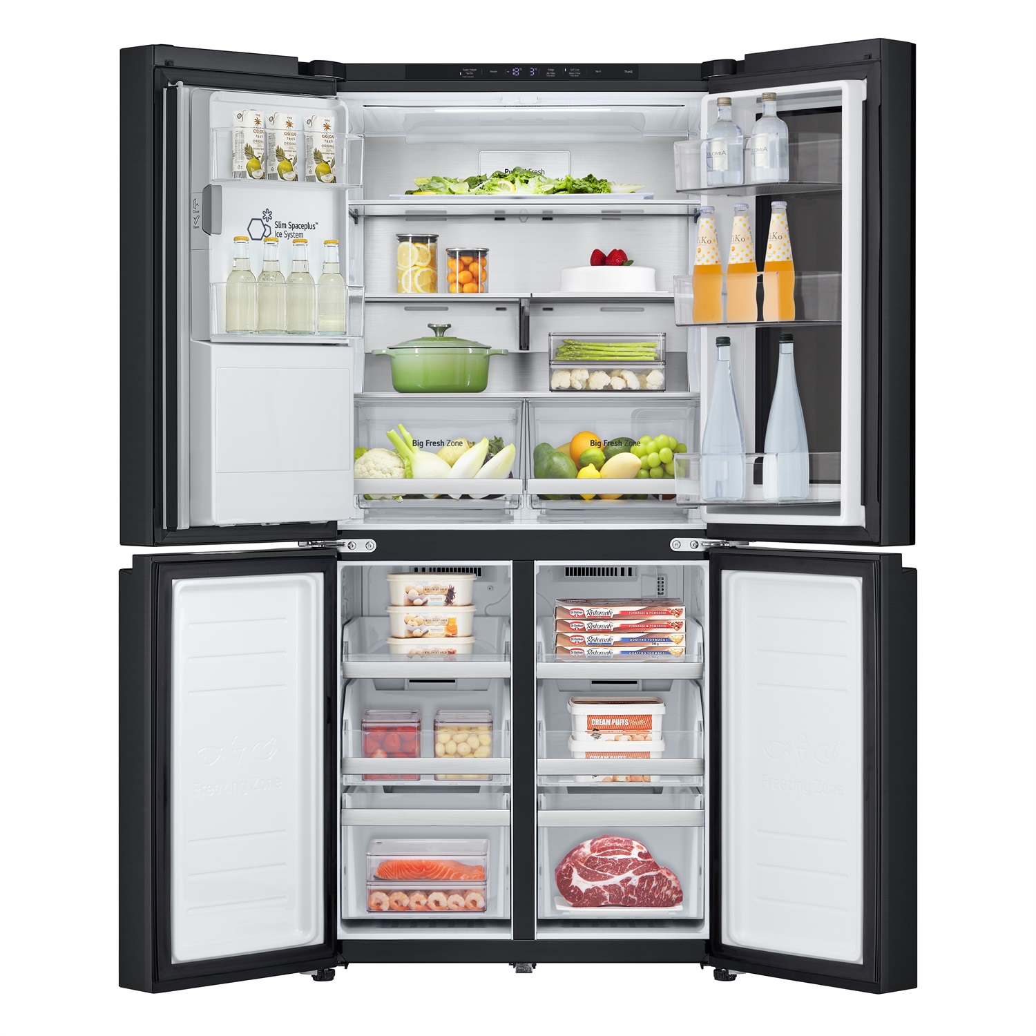 LG GMG860EPBE Frigorifero Multidoor Slim 508L 4 Porte Wi-Fi No Frost Classe E Nero