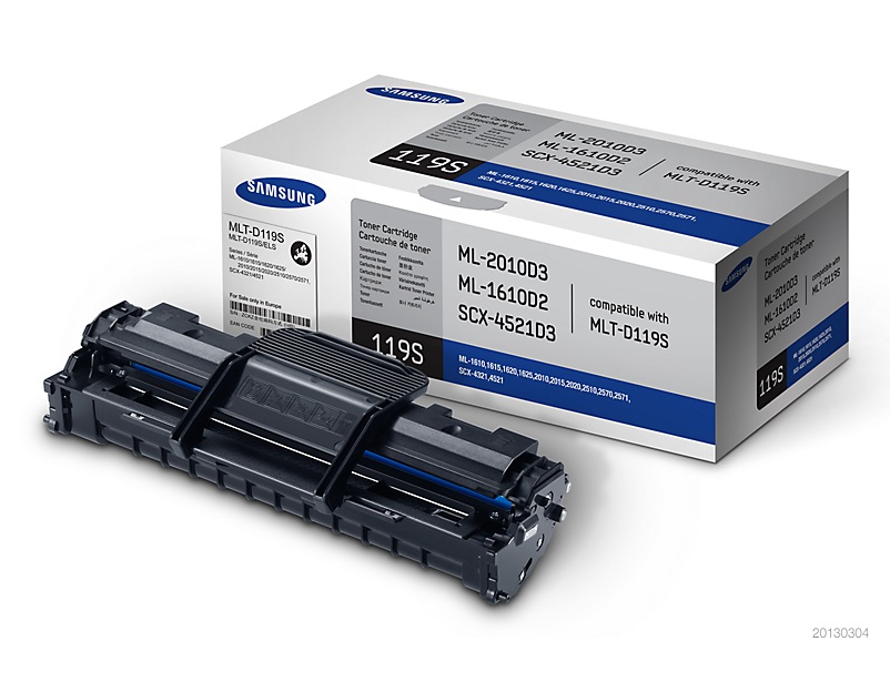 Samsung MLT-D119S Cartuccia Toner Originale Nero - Fino a 2000 Pagine, Compatibile con ML-1610, ML-2010, ML-2510, ML-2570, SCX-4321