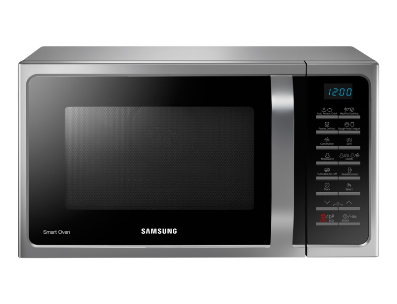 Samsung MC28H5015AS Forno a Microonde Combinato con Grill, 28 L, 900 W, Nero/Argento, Cottura Ventilata, 15 Modalità di Cottura