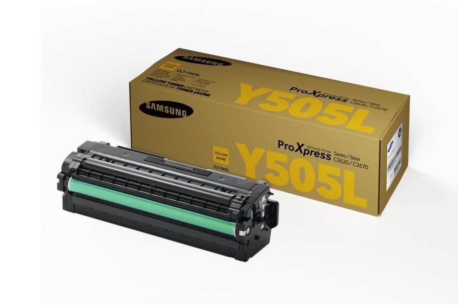 Samsung CLT-Y505L Cartuccia Toner Originale Giallo - Fino a 3500 Pagine, Compatibile con ProXpress C2620DW, C2670FW, C2680FX