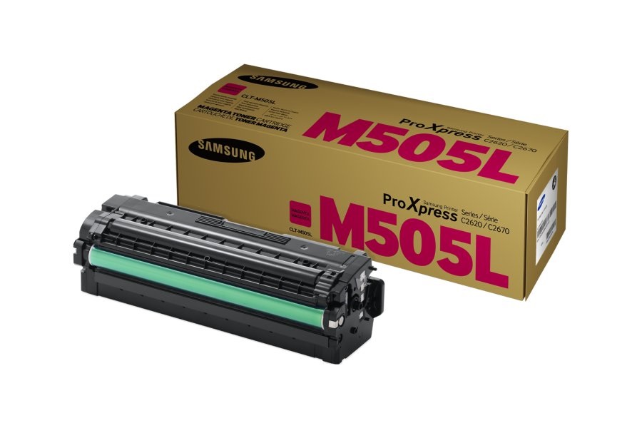 Samsung CLT-M505L Cartuccia Toner Originale Magenta - Fino a 3500 Pagine, Compatibile con ProXpress C2620DW, C2670FW, C2680FX