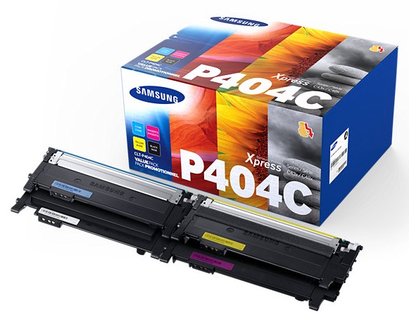 Samsung CLT-P404C Cartuccia Toner Originale Nero, Ciano, Magenta, Giallo - Multipack 4 Colori con Resa Fino a 1500 Pagine per Nero e 1000 Pagine per Colori