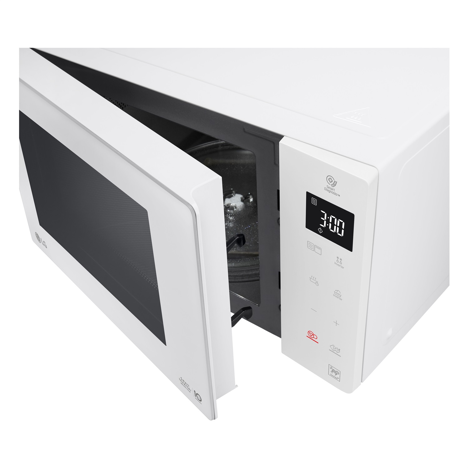 LG MH6336GIH Forno Microonde Smart Inverter 23 Litri, 1000W, Grill al Quarzo, Programmi Automatici, 5 Livelli di Potenza Regolabili - Bianco