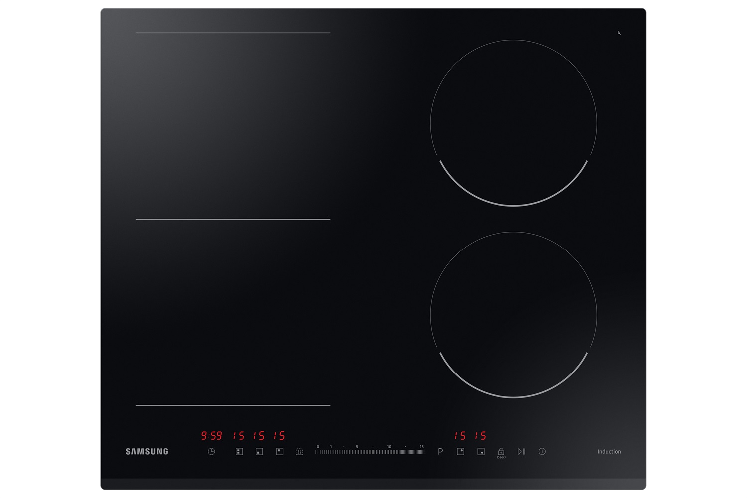 Samsung Piano Cottura a Induzione NZ64R3747BK 60cm 4 Zone Vetroceramica Nero Da Incasso