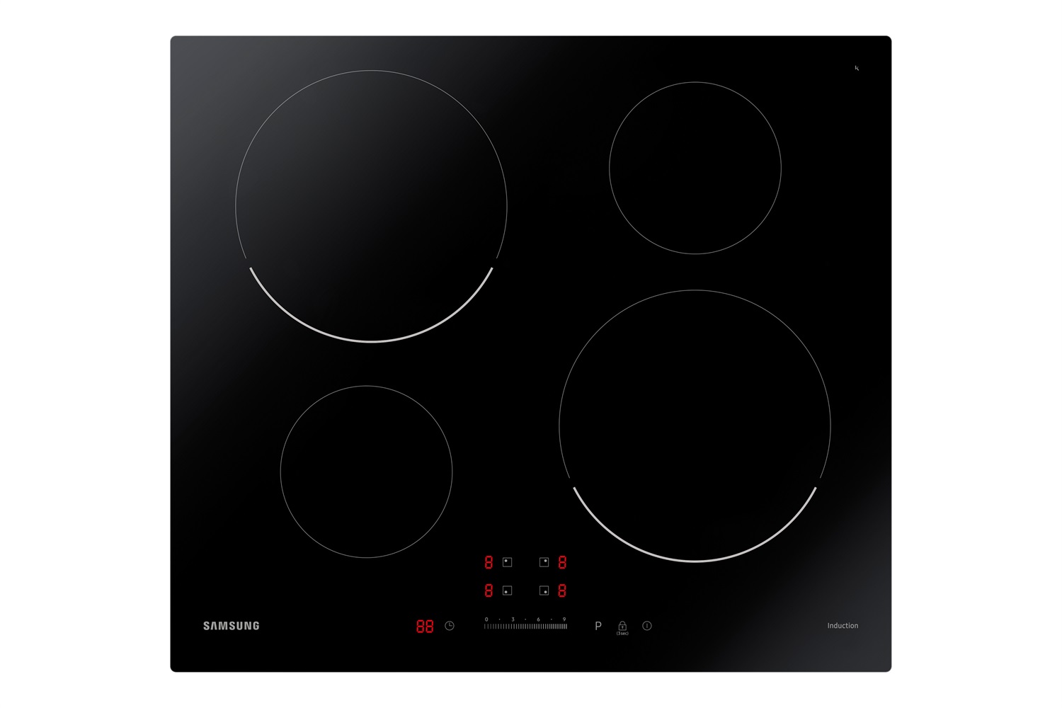 Samsung NZ64T3707AK Piano Cottura a Induzione 60cm 4 Bruciatori Vetro Nero Touch Control