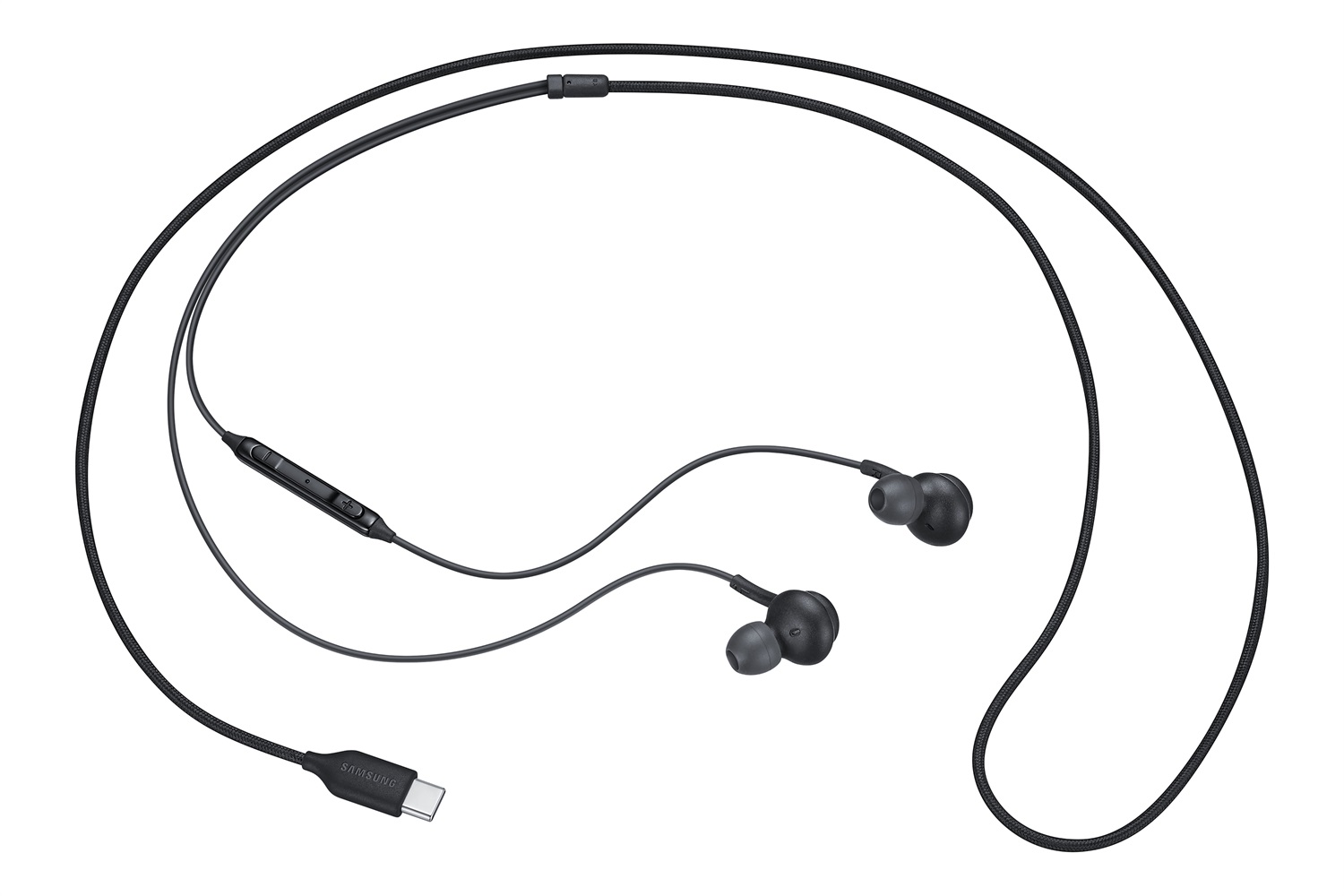 Samsung Auricolari in-ear EO-IC100 con connettore Type-C, Cablati, Nero, Microfono Integrato
