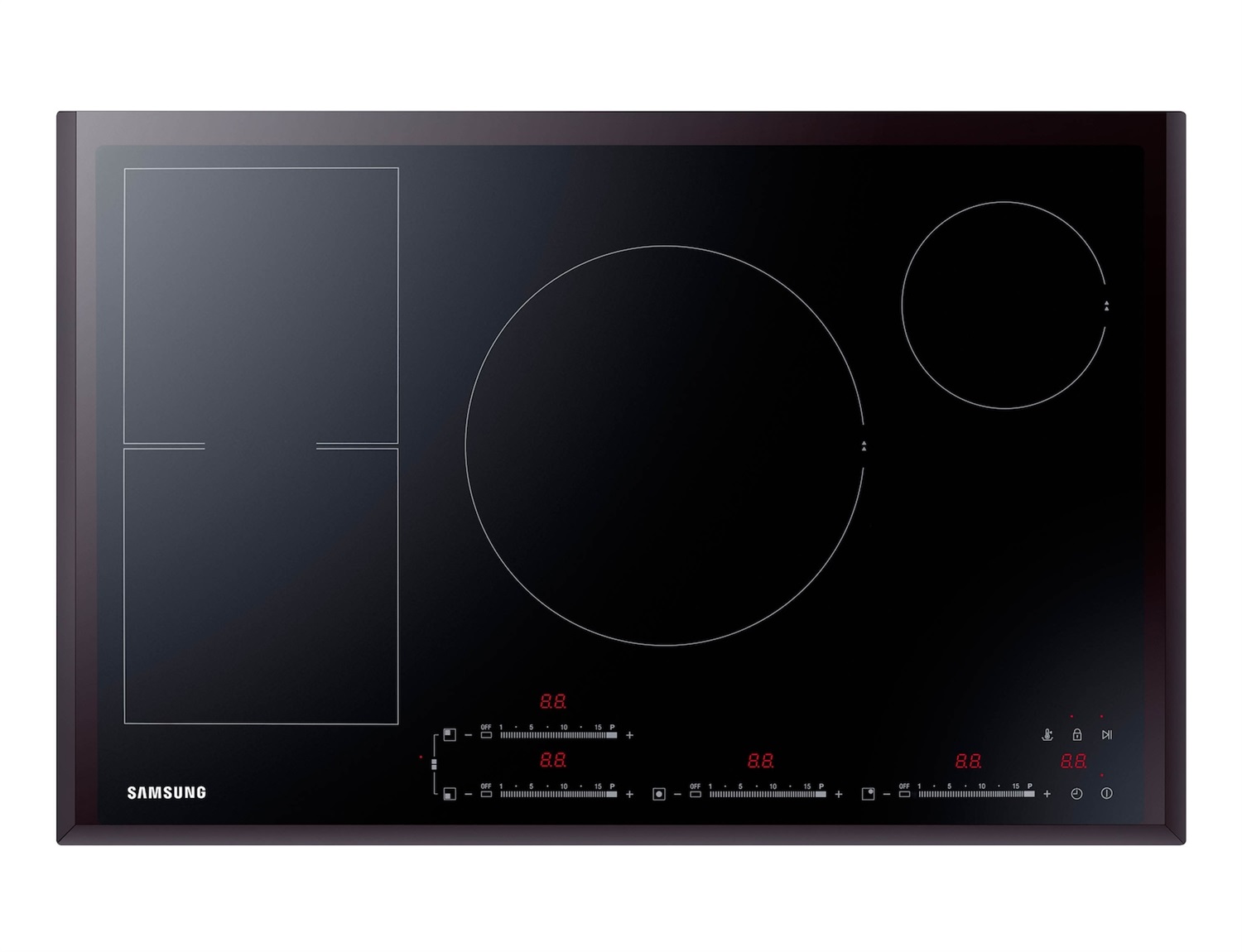 Samsung Piano Cottura a Induzione 80 cm NZ84F7NC6AB Nero Vetroceramica 4 Fornelli