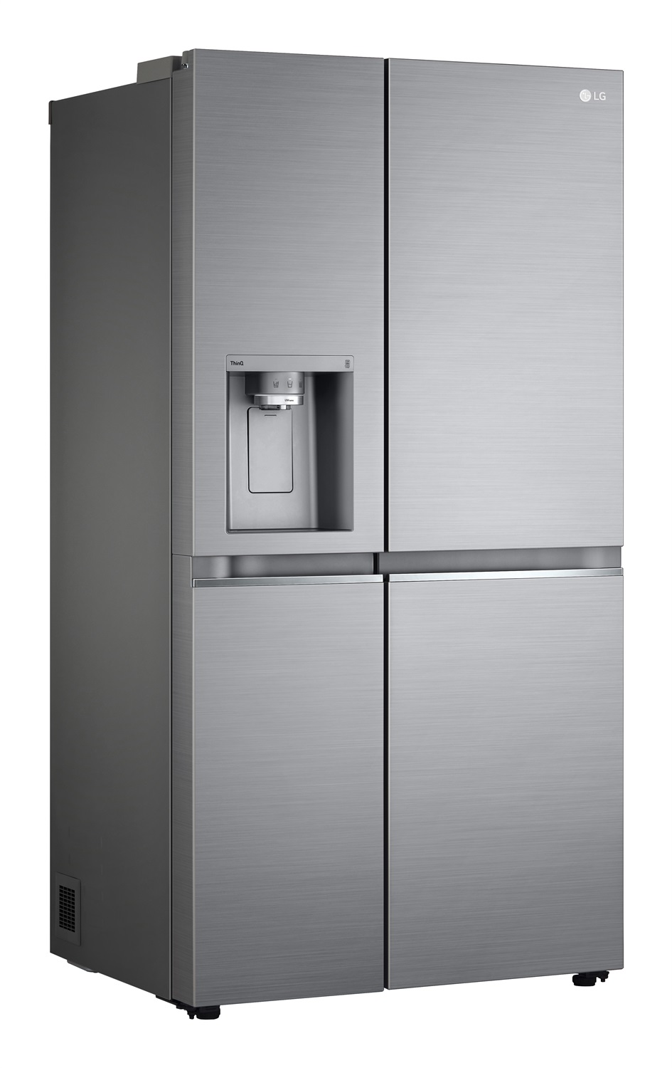 LG GSLV90PZAD Frigorifero Side-by-Side 635L Classe D Wi-Fi Total No Frost Dispenser Acqua e Ghiaccio con Allaccio, UVnano, Acciaio Inossidabile